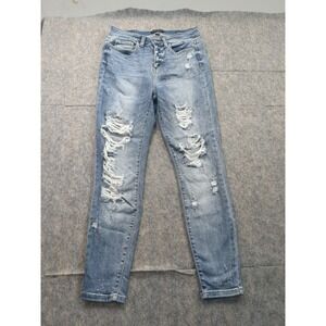 Judy Blue Jeans Women's Distressed Jeans paint splatter Skinny Fit Sz‎ 7/28